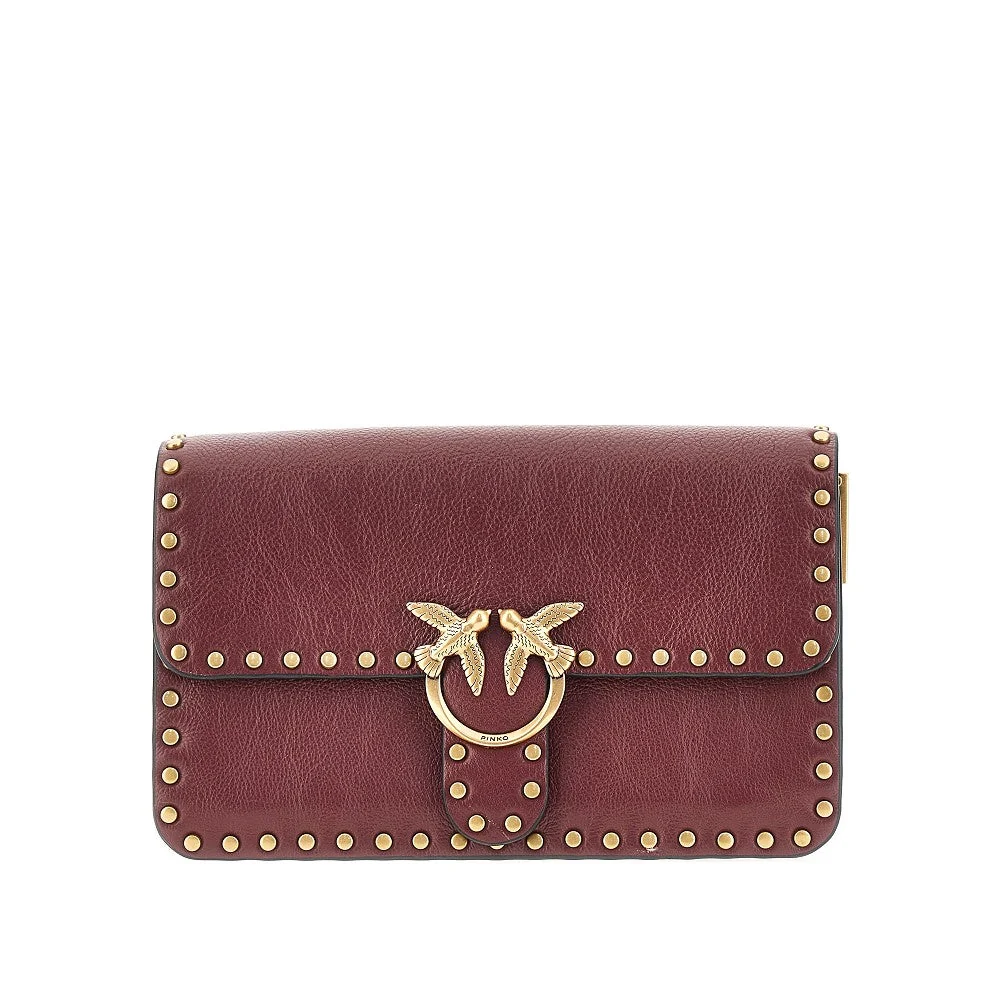 PINKO OS small love one slouchy bag with studs