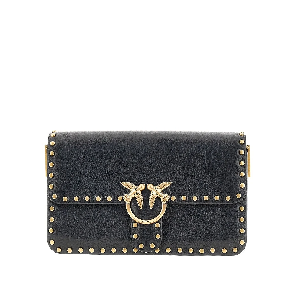 PINKO OS small love one slouchy bag with studs
