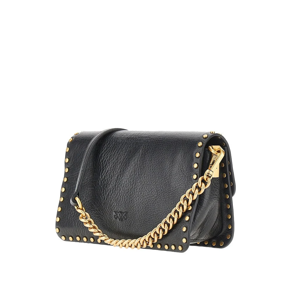 PINKO OS small love one slouchy bag with studs