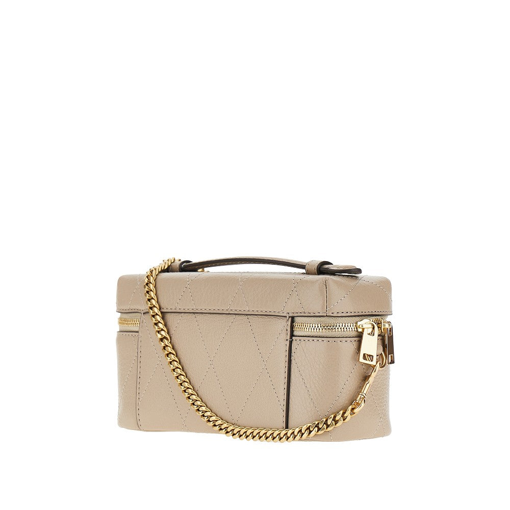 TORY BURCH OS quilted leather charlie beauty case bag