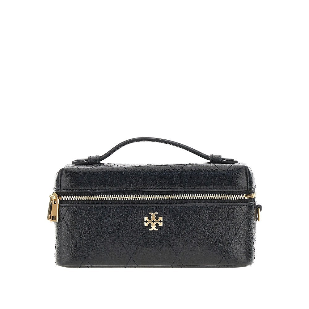 TORY BURCH OS quilted leather charlie beauty case bag