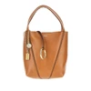 grained leather small spin bag