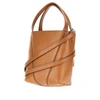 grained leather small spin bag