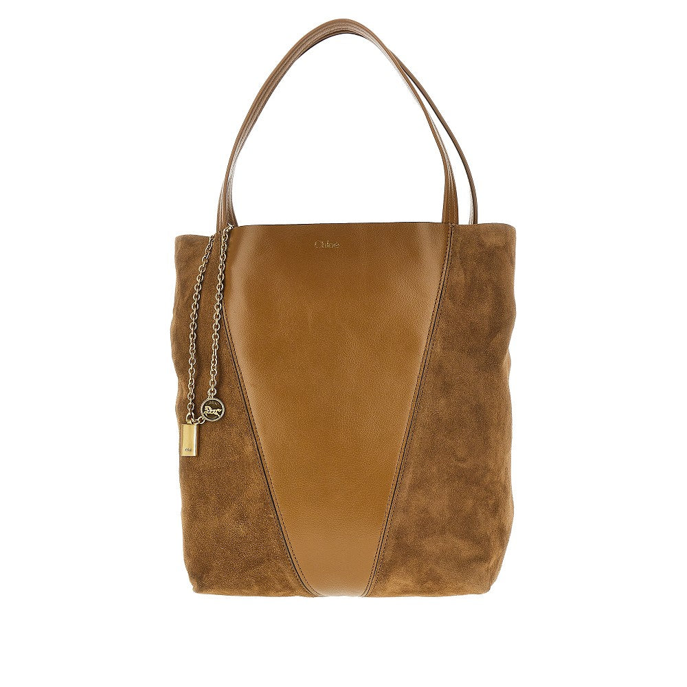 medium chloé spin leather tote bag