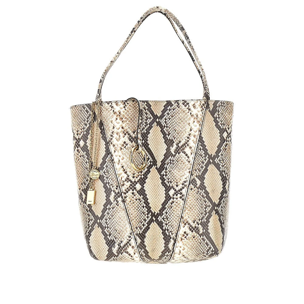 CHLOE OS leather medium chloé spin tote bag