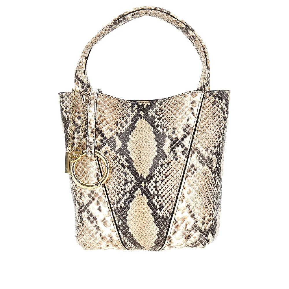 CHLOE OS leather small chloé spin tote bag