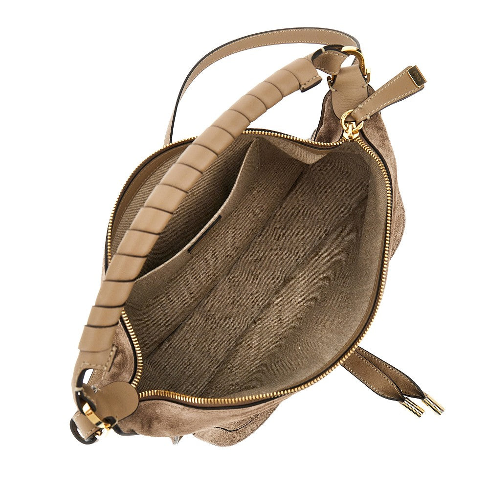 suede leather small marcieì shoulder bag