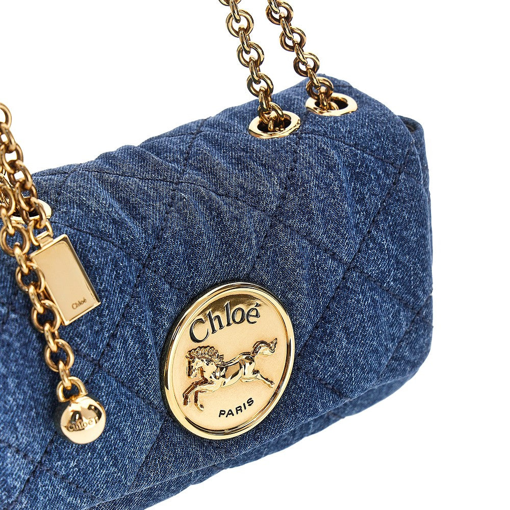 small chloé heritage denim bag