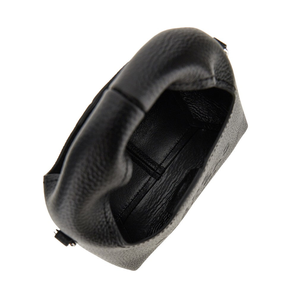 grained leather micro the sack bag