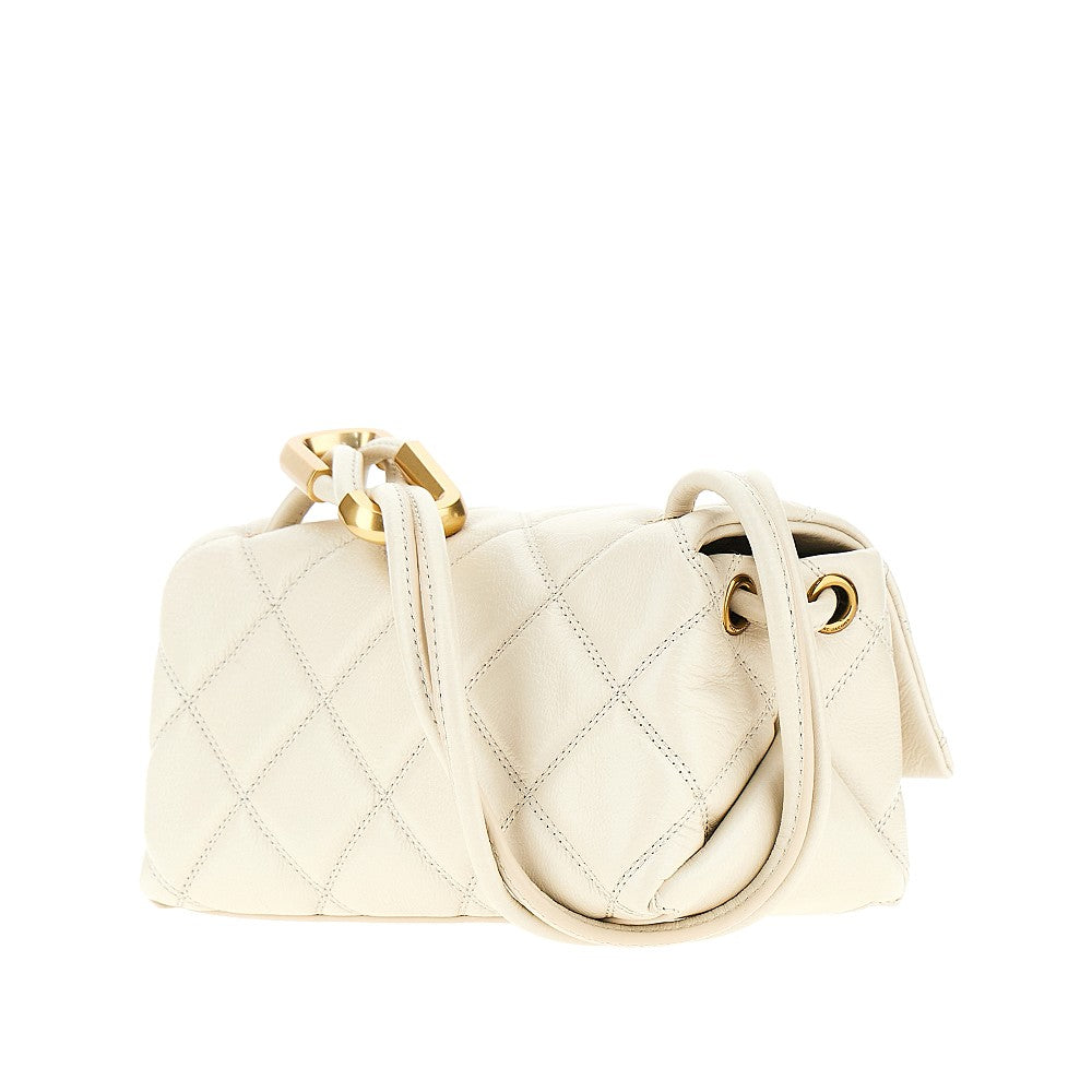 quilted leather mini dual bag