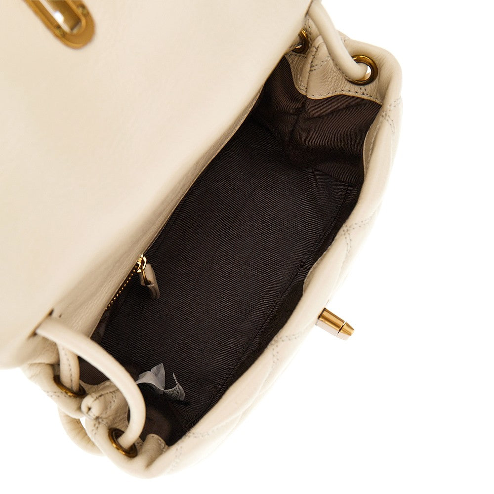 quilted leather mini dual bag