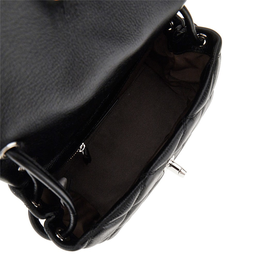 quilted leather mini dual bag