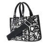 the punk scribble small canvas tote bag
