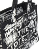 the punk scribble small canvas tote bag