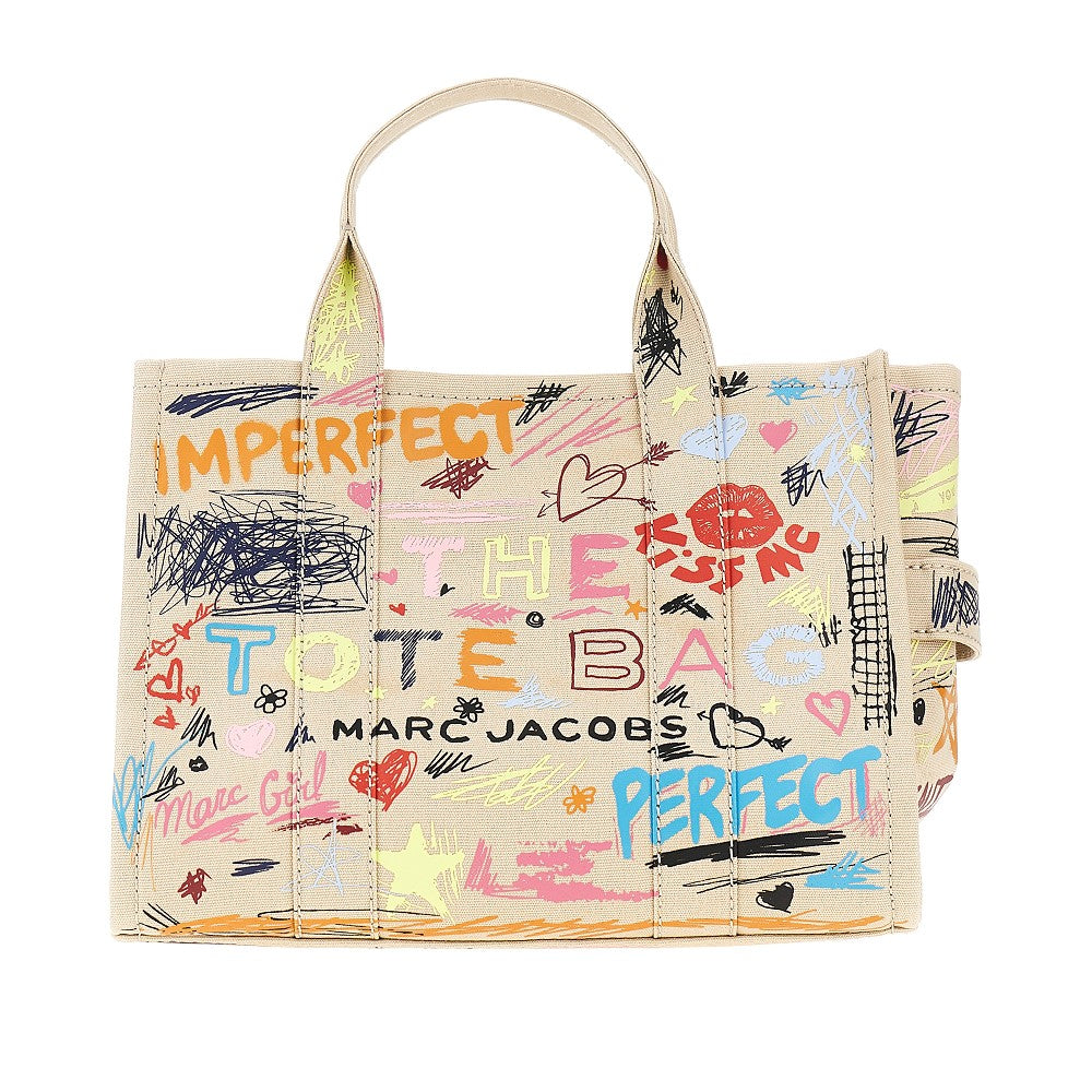 MARC JACOBS OS the punk scribble medium canvas tote bag