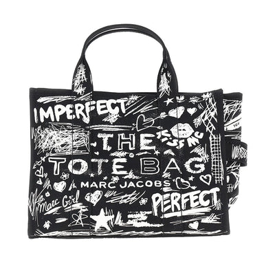 the punk scribble medium canvas tote bag