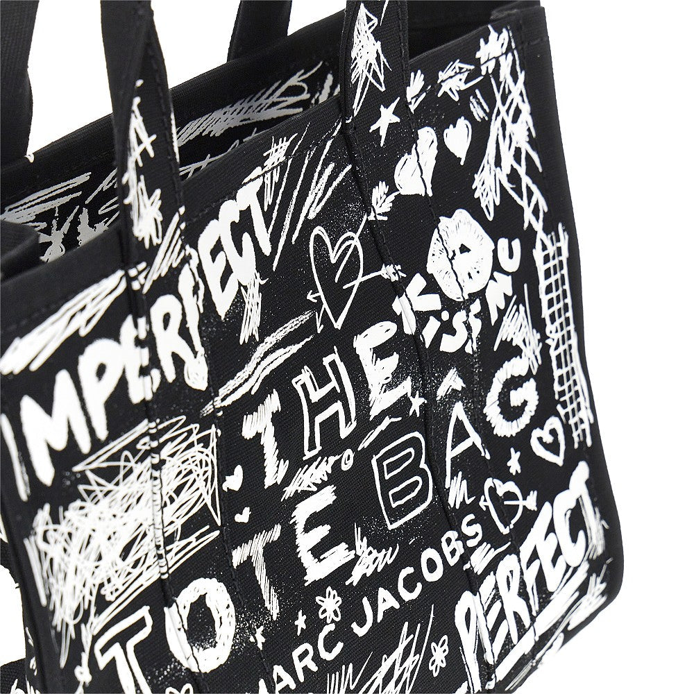 the punk scribble medium canvas tote bag