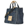 denim and suede medium cargo tote bag