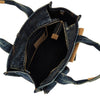 denim and suede medium cargo tote bag