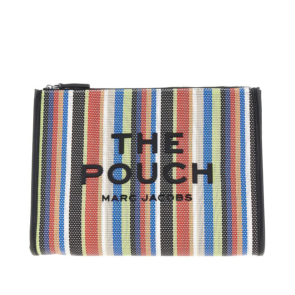 striped mesh pouch