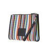 striped mesh pouch
