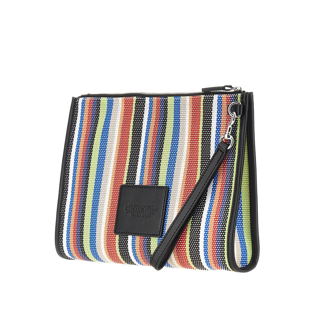 striped mesh pouch