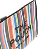 striped mesh pouch