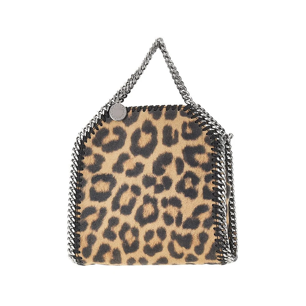STELLA MCCARTNEY OS leopard-print tiny falabella bag