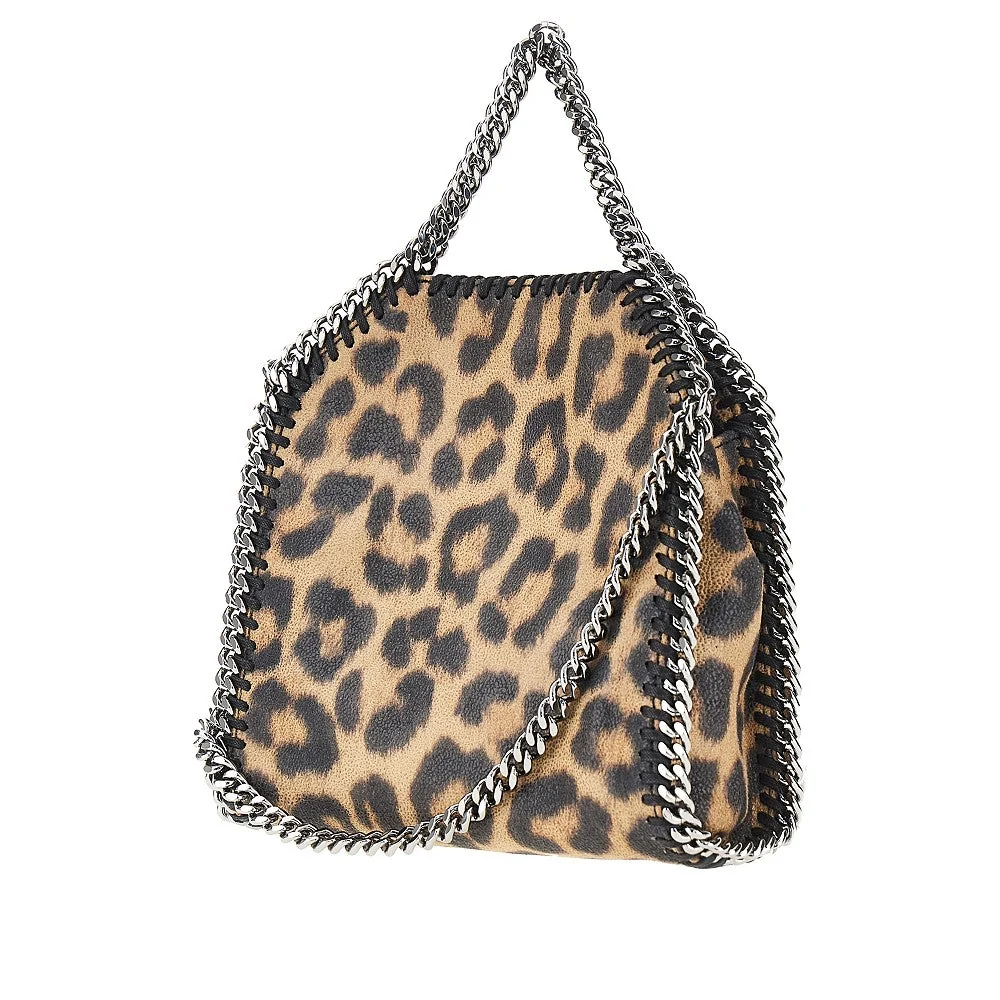 STELLA MCCARTNEY OS leopard-print tiny falabella bag