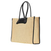 troy weaved raffia tote bag