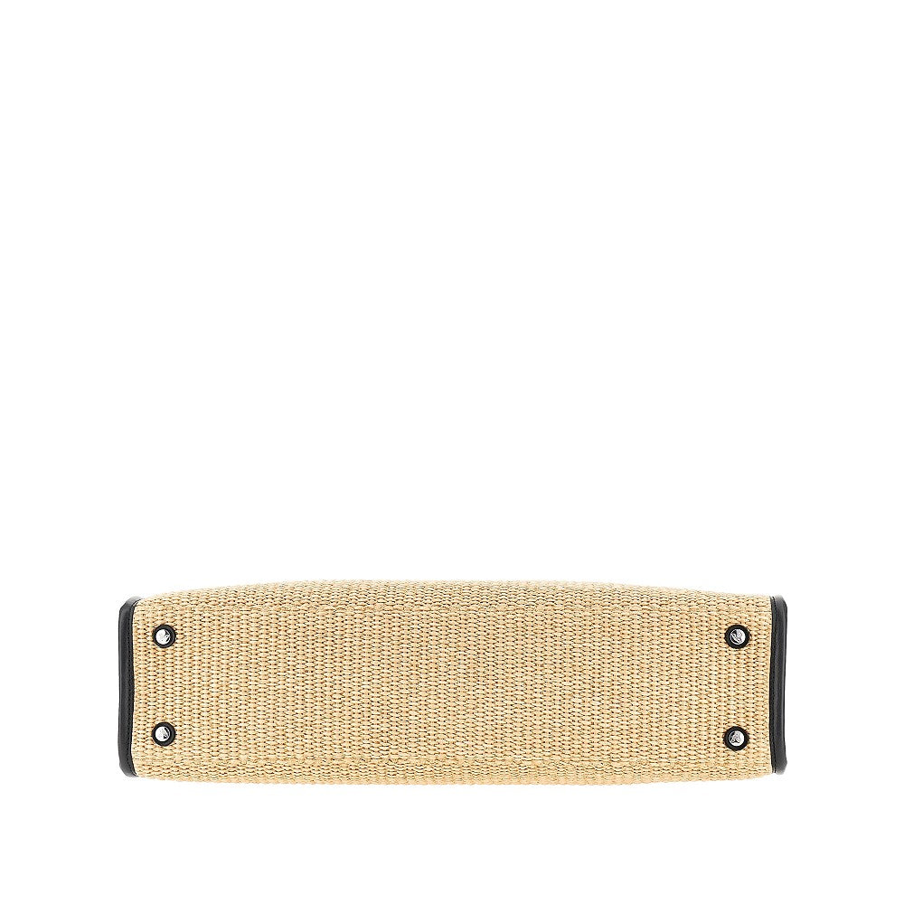 troy weaved raffia tote bag