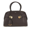 hug grained leather bag
