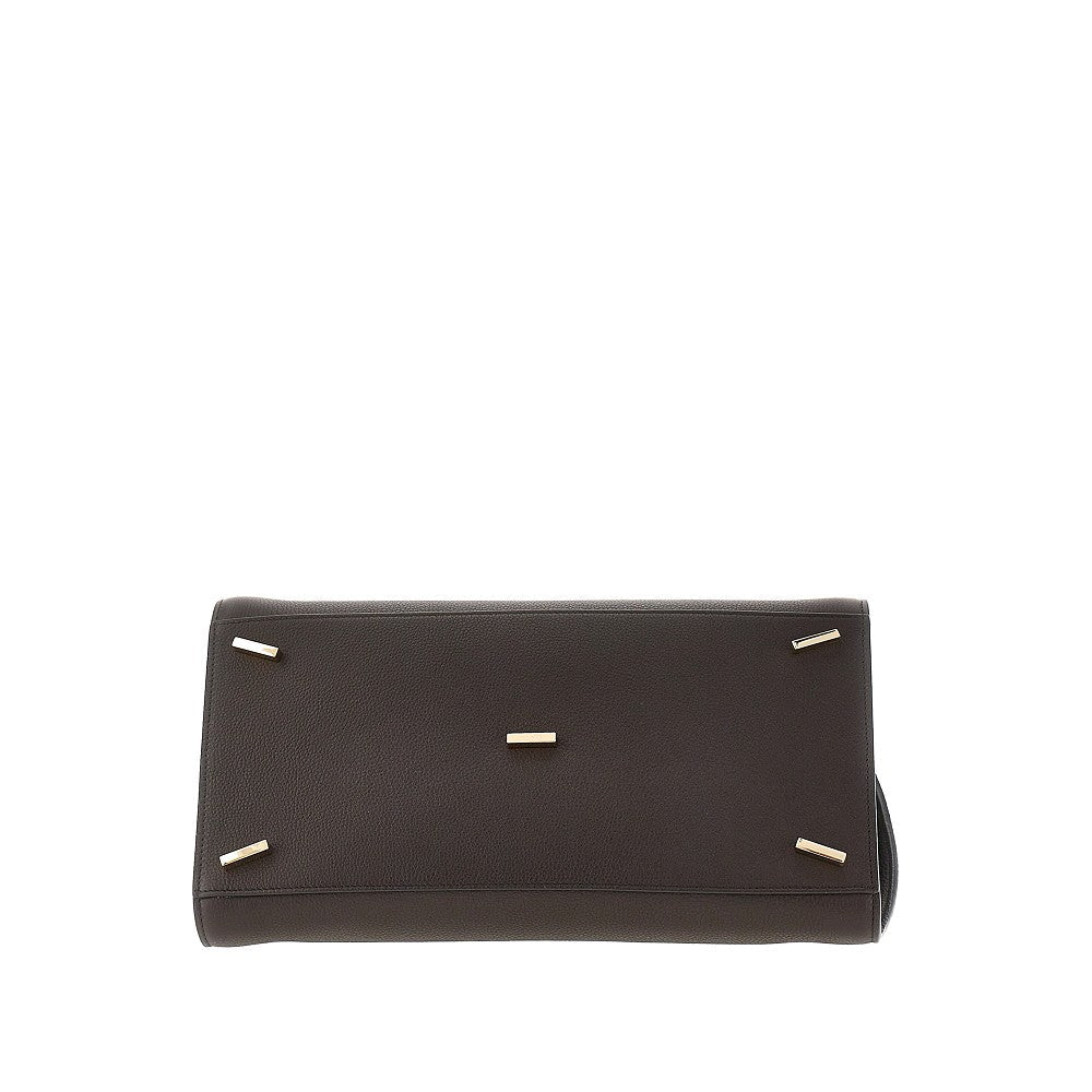 hug grained leather bag