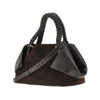 leather hand bag with logo