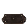 leather hand bag with logo