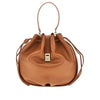 hug leather bucket bag