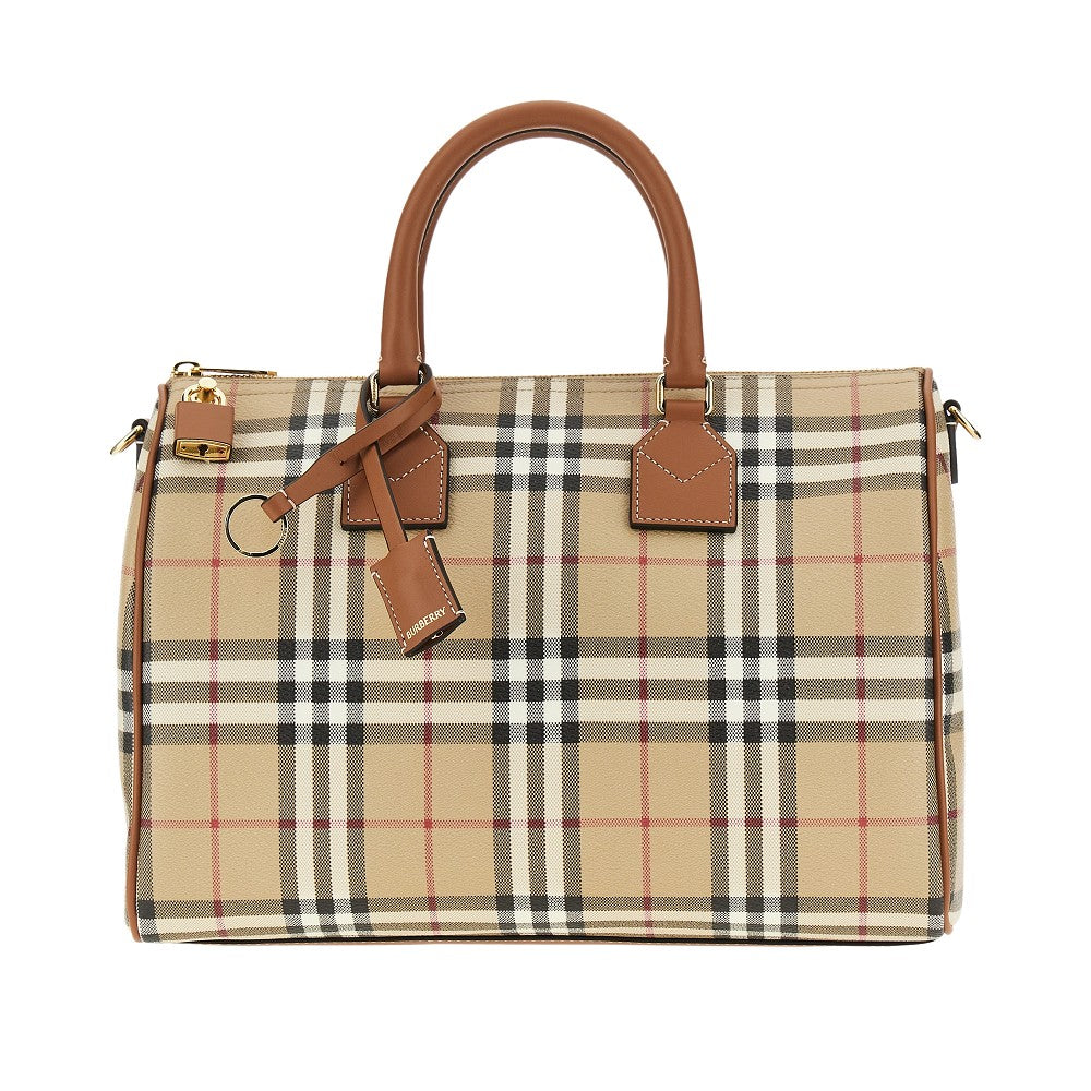 BURBERRY OS medium check bowling bag