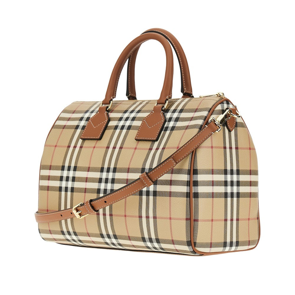 BURBERRY OS medium check bowling bag