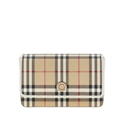 check coated canvas hampshire bag