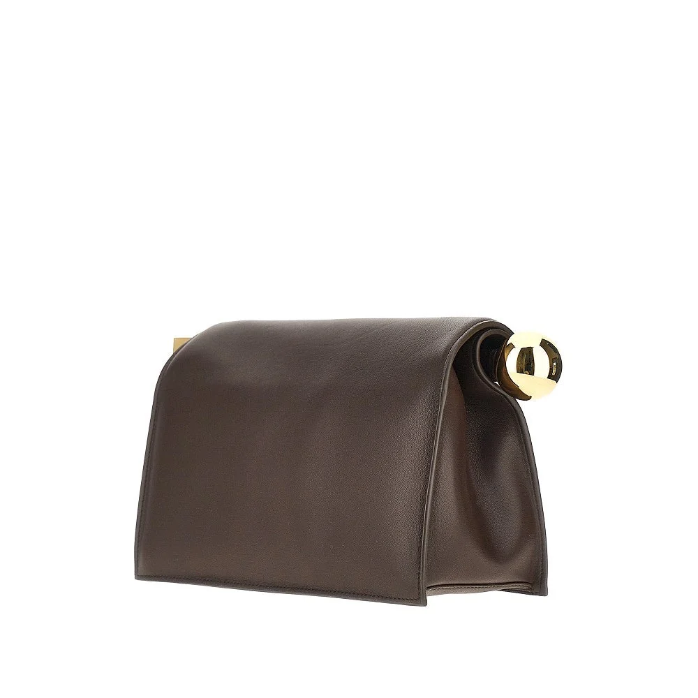 nappa leather rond carré clutch