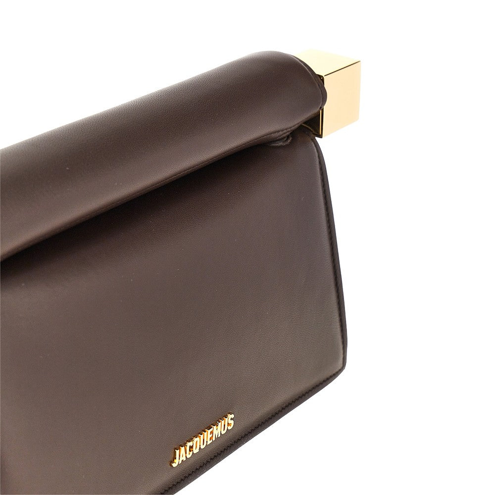 nappa leather rond carré clutch