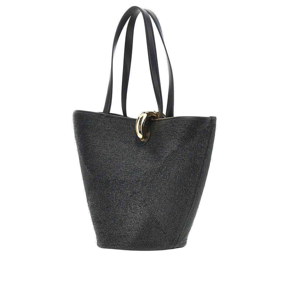 JACQUEMUS OS bambola asymmetrical maxi basket bag