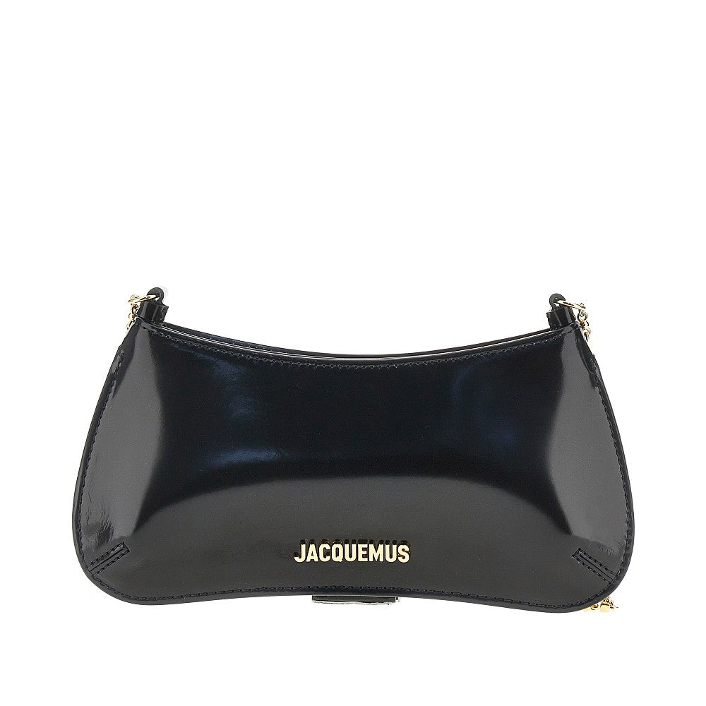 small bisou chaine leather bag