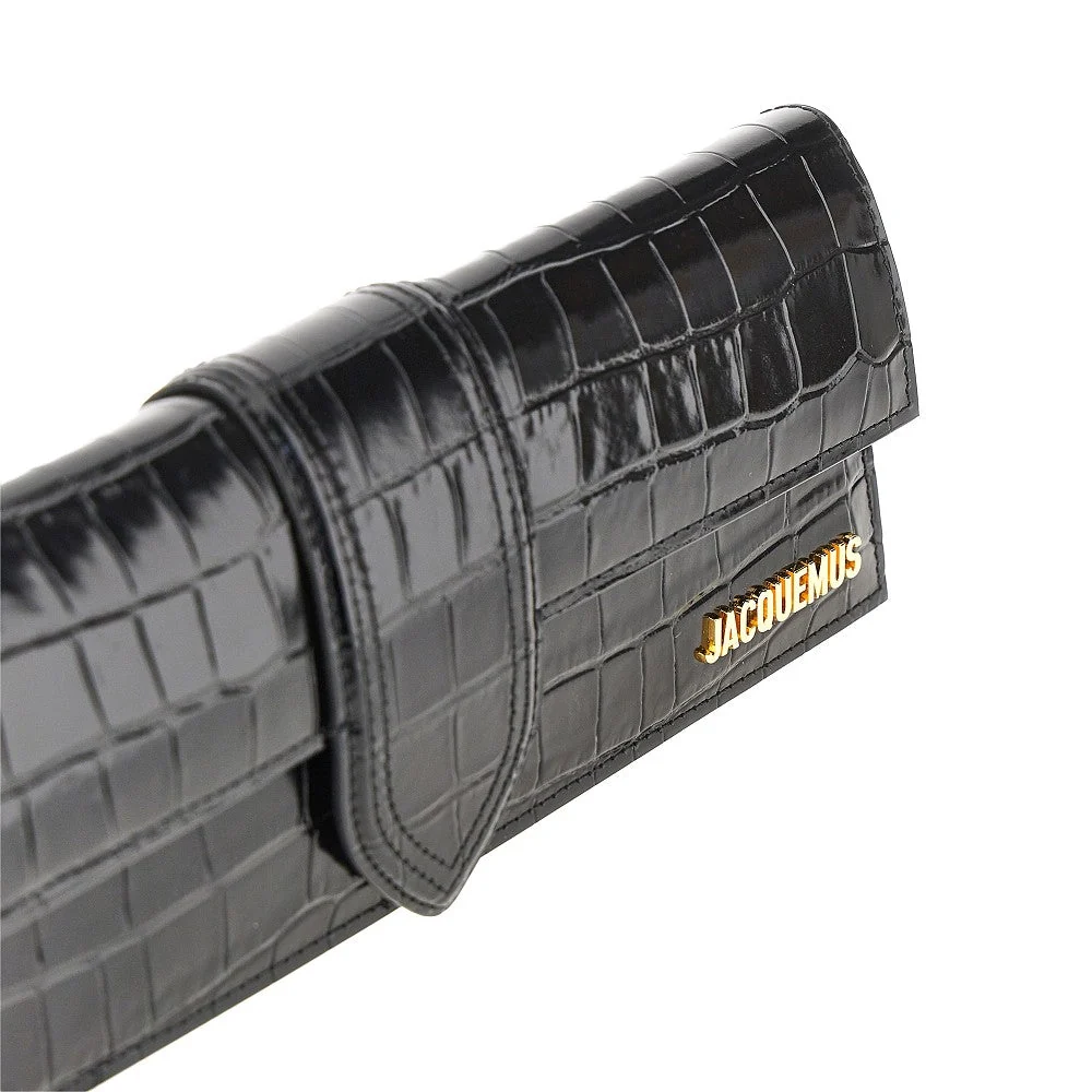 croco-embossed leather bambino clutch