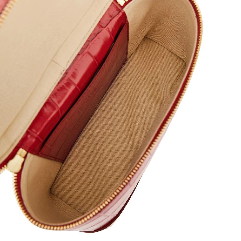 leather petit vanity bag