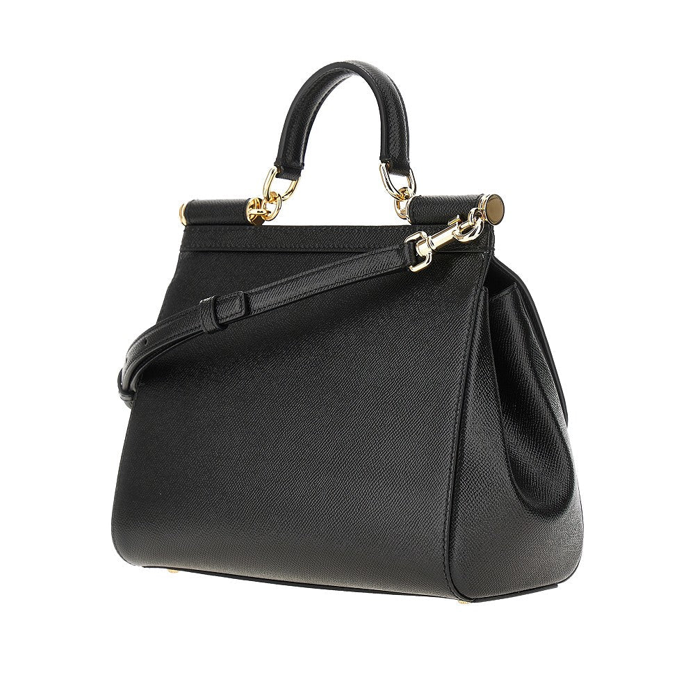 DOLCEamp;GABBANA OS dauphine leather large sicily bag