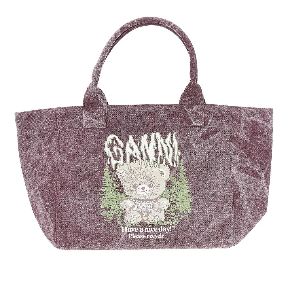 forest teddy large tote bag
