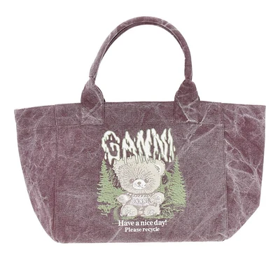 forest teddy large tote bag