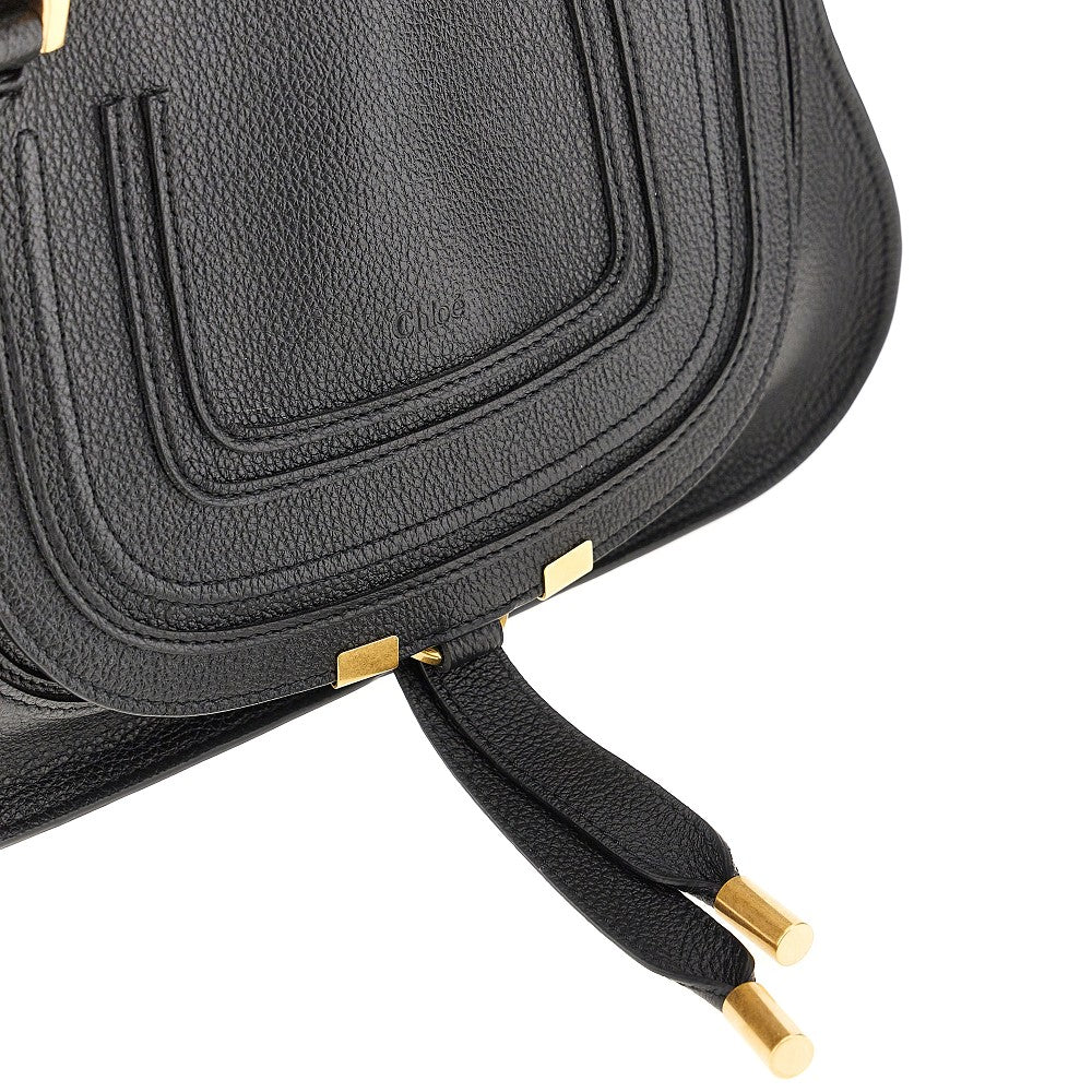 grained leather small marcie bag