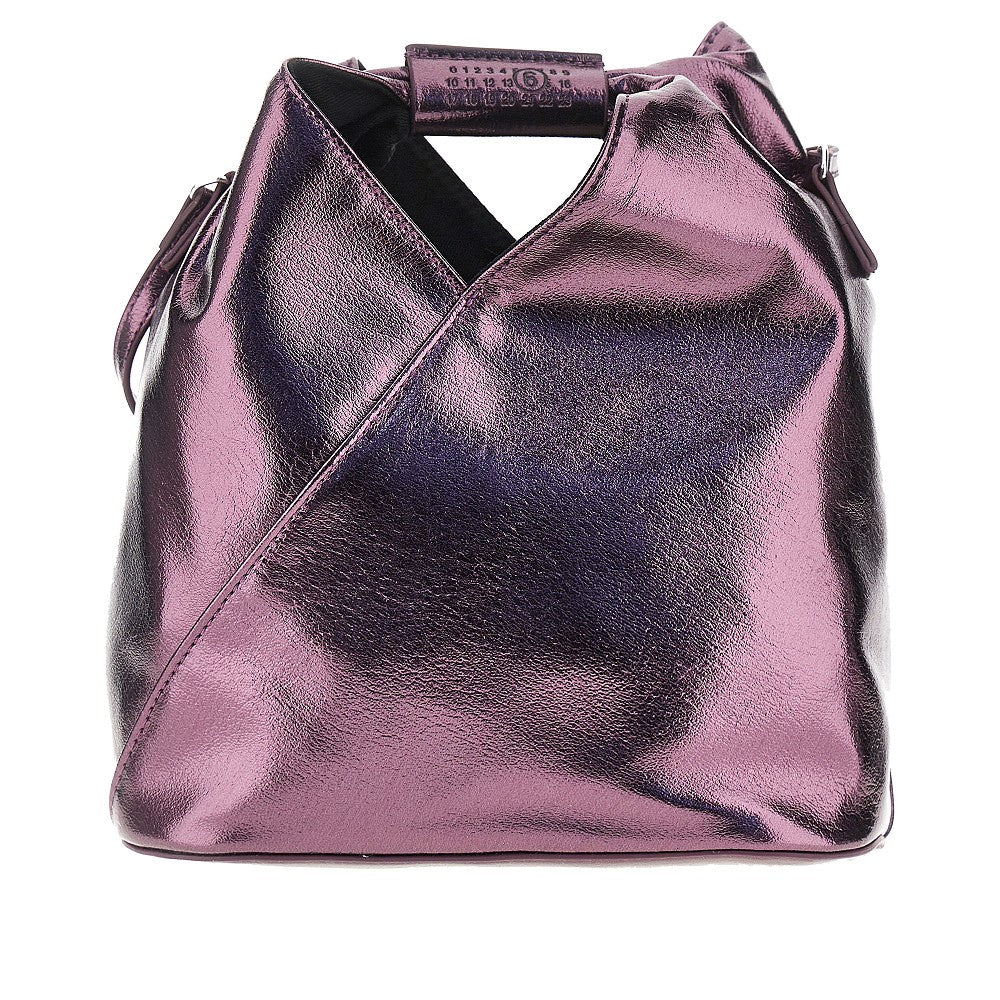metallized faux leather japanese bag